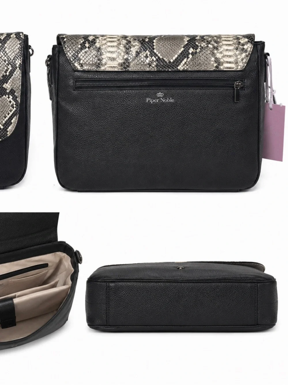 NWT Piper Noble Snake Print Laptop Messenger Bag | Fits Up to 15.6” Laptop